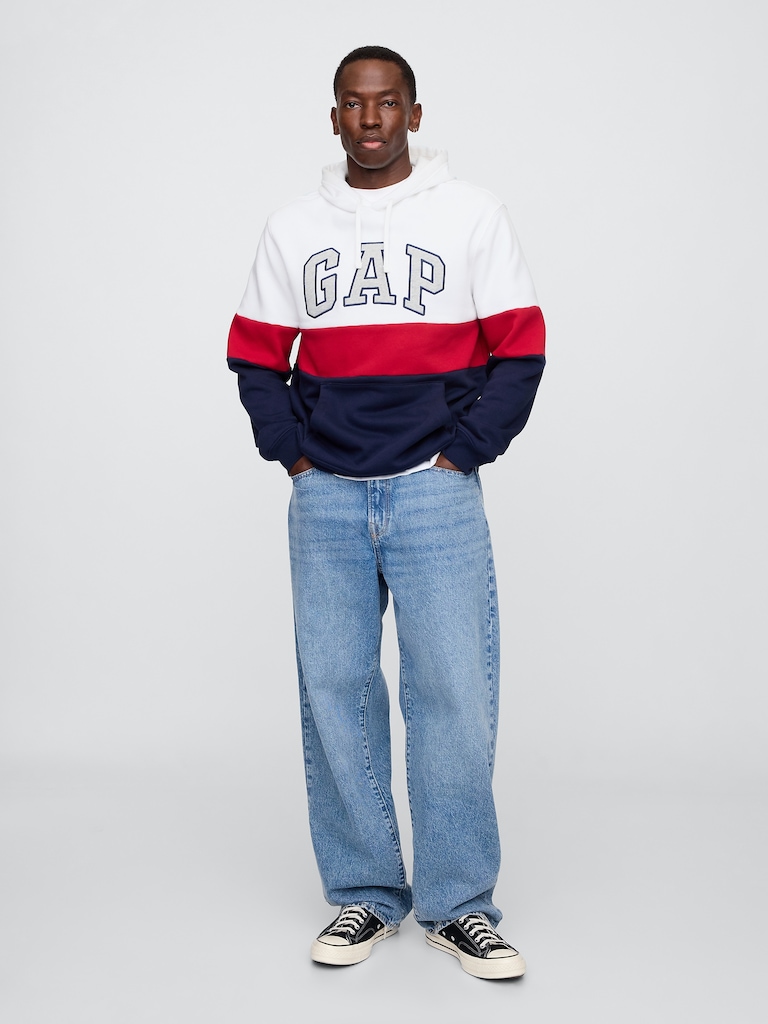 Relaxed Gap Logo Colorblock Hoodie