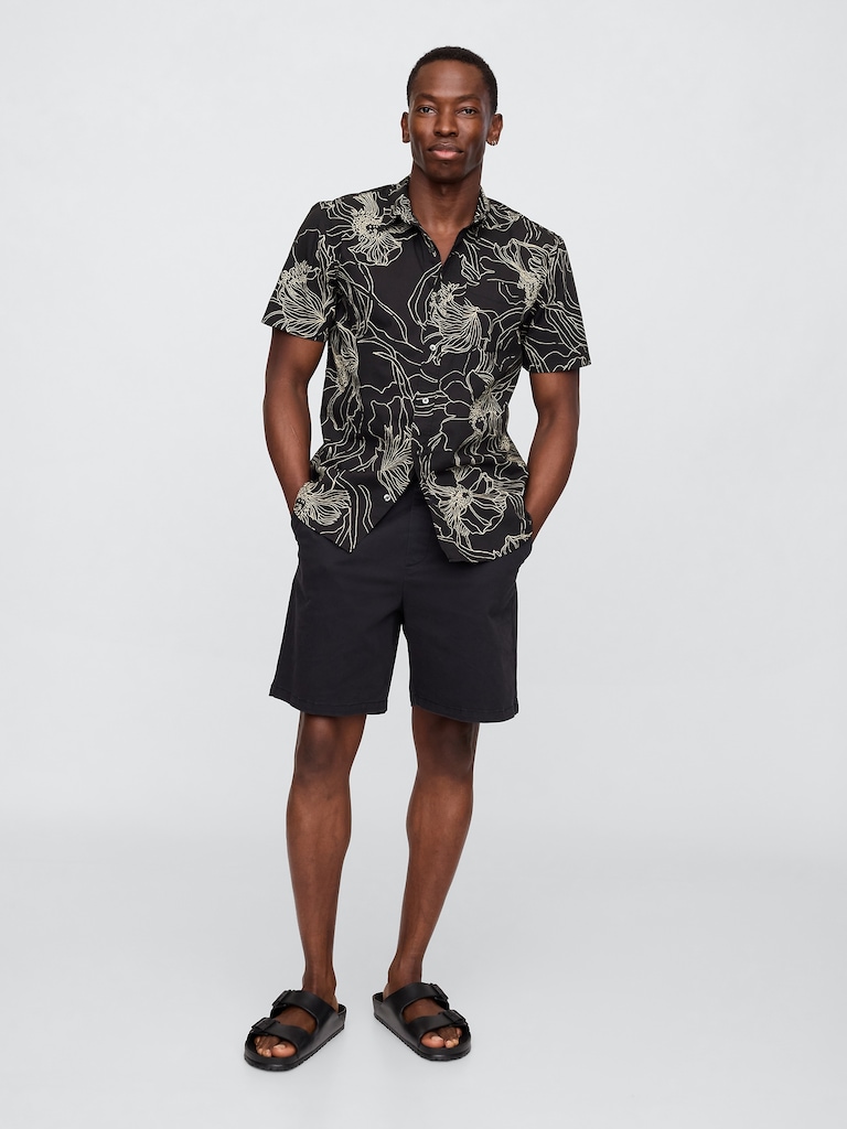 Stretch Poplin Shirt in Standard Fit