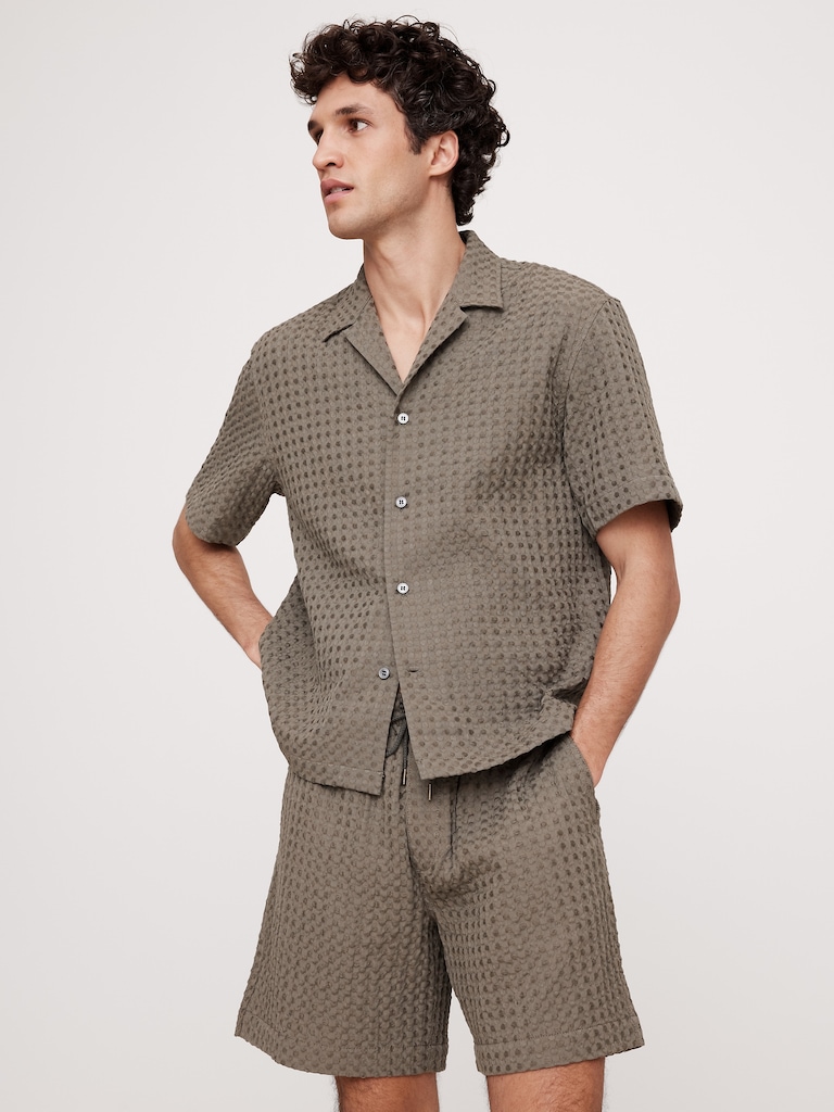 Waffle Cotton Resort Shirt