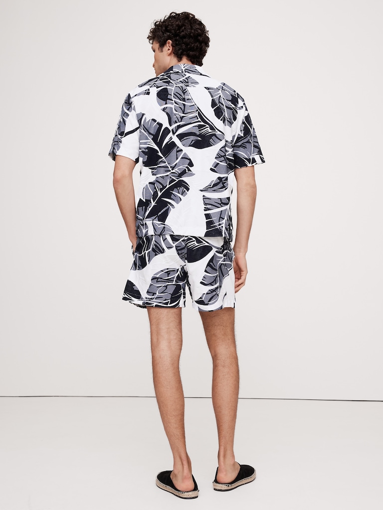 5" Floral Terry Pull-On Short