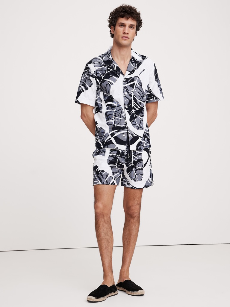 5" Floral Terry Pull-On Short