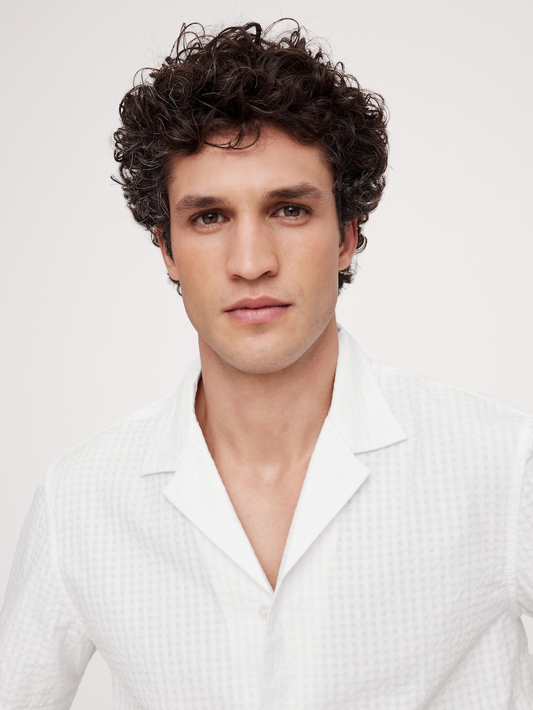 Cotton Seersucker Resort Shirt