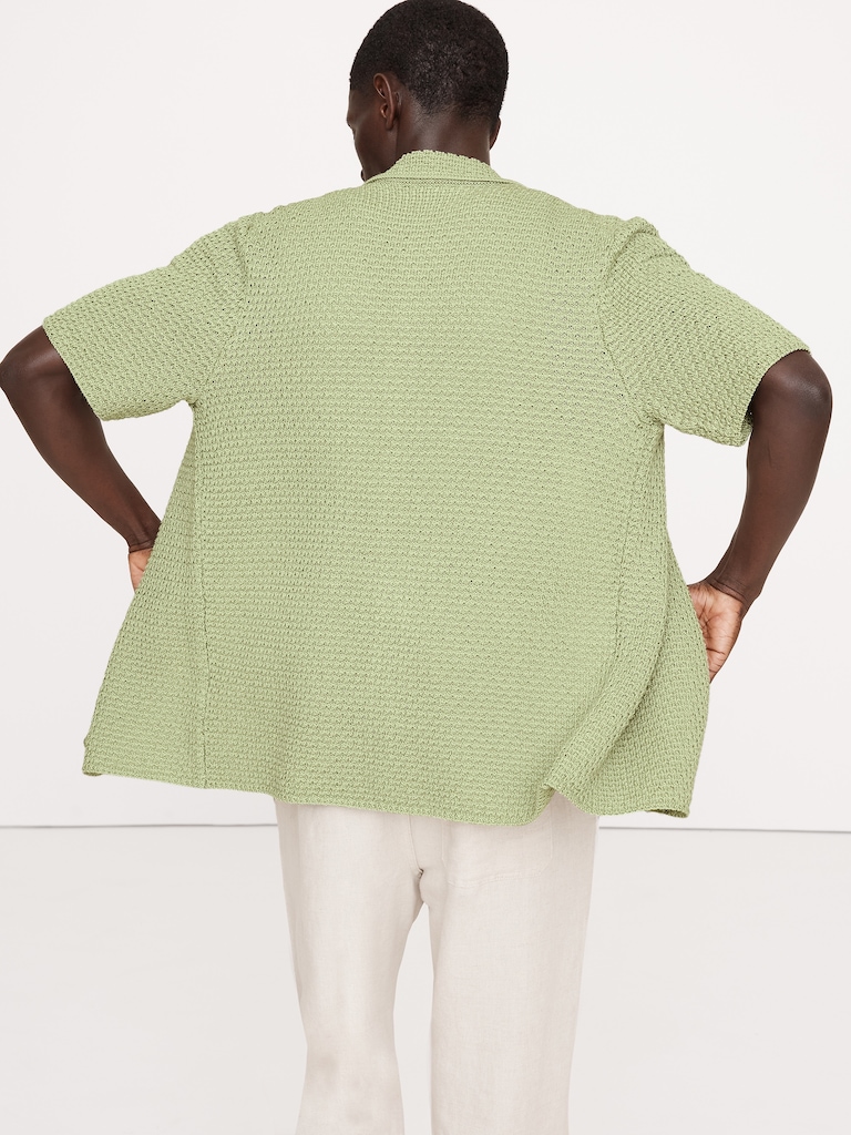 Crochet Cotton Knit Shirt