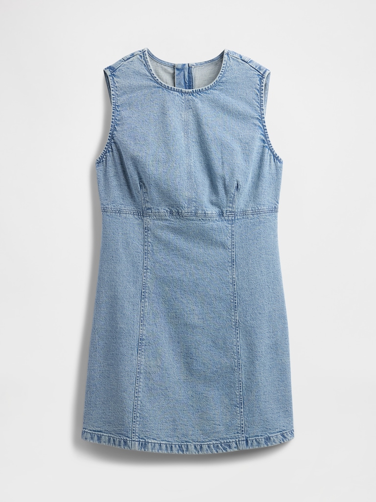 Denim Mini Shift Dress