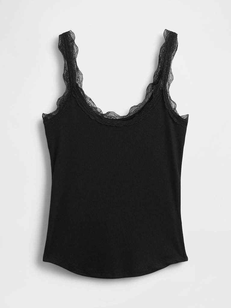 Mini Rib Lace PJ Tank Top