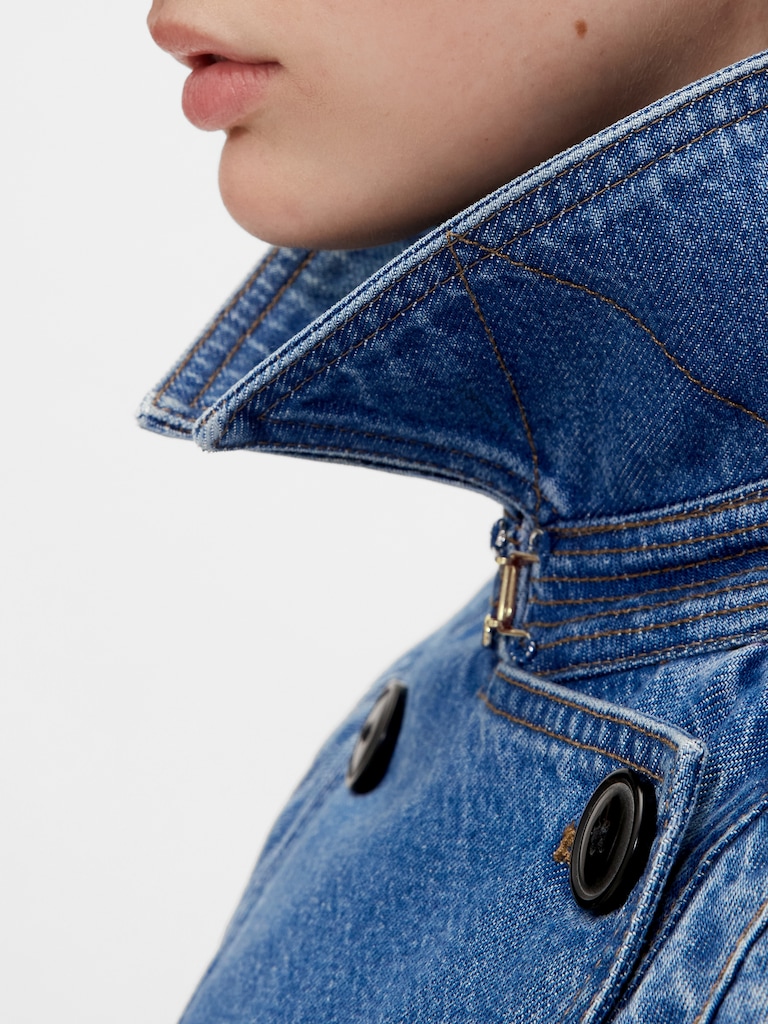 GapStudio Denim Tailored Trench Coat