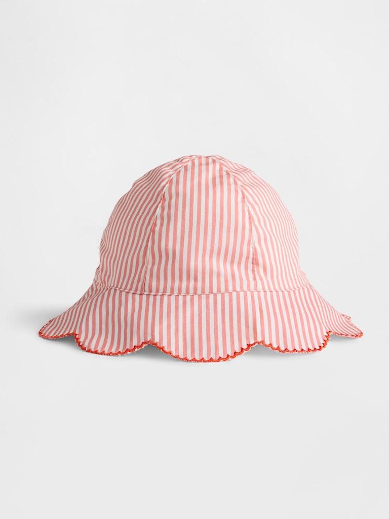 Baby & Toddler Scalloped Stripe Bucket Hat