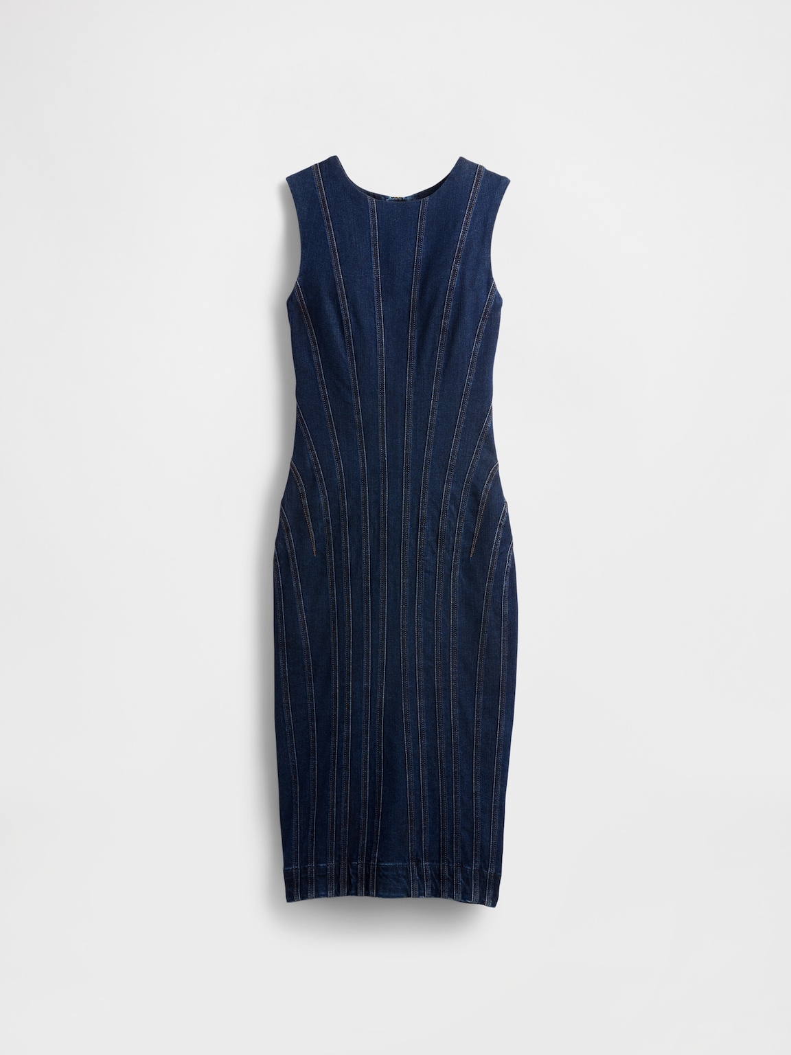 GapStudio Seamed Denim Midi Dress