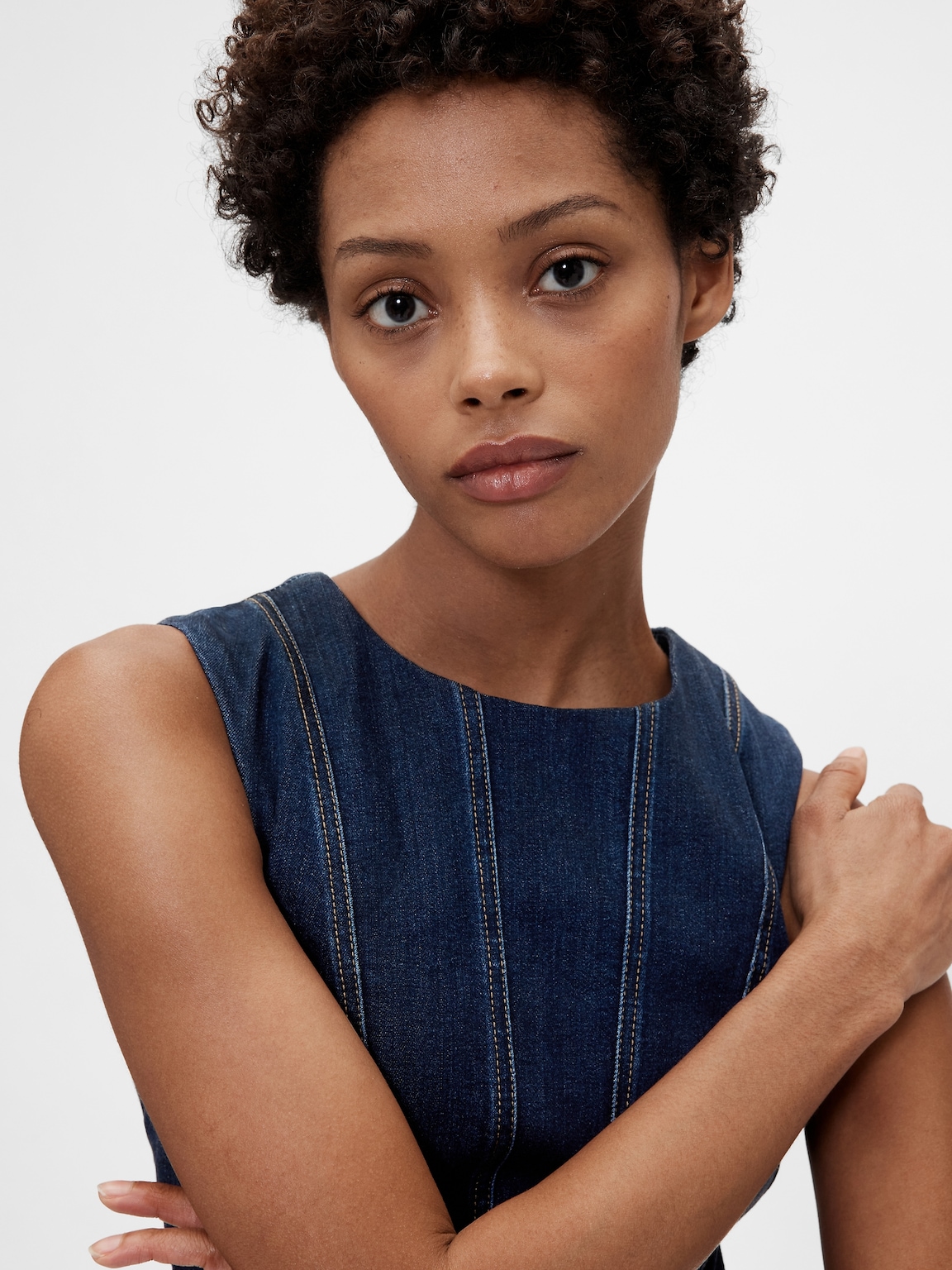 GapStudio Seamed Denim Midi Dress