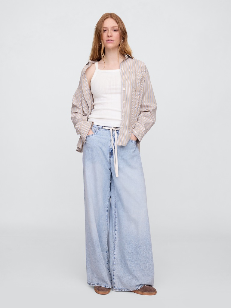 Ribbed Squareneck Tank Top