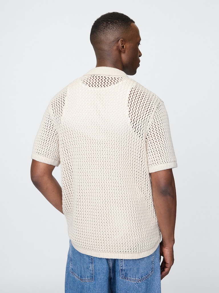 Mesh Sweater Shirt