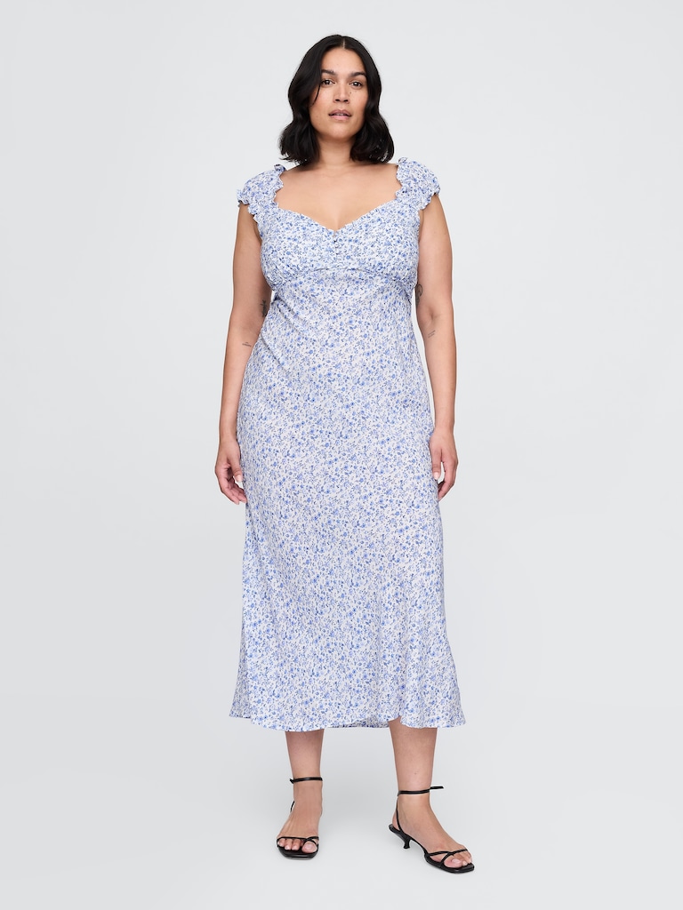 Crepe Sweetheart Maxi Dress