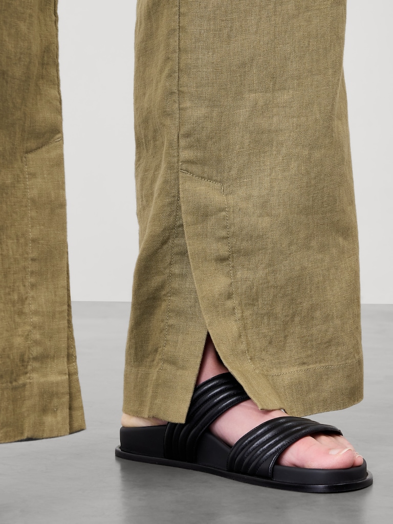 Retreat Linen High Rise Wide Leg Pant