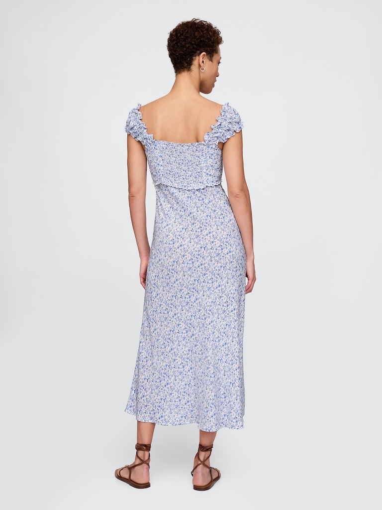 Crepe Sweetheart Maxi Dress