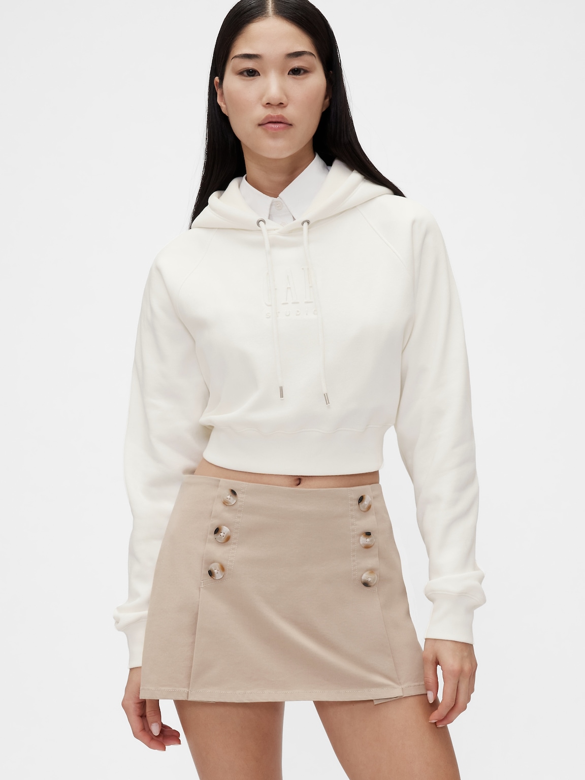 GapStudio VintageSoft Crop Hoodie