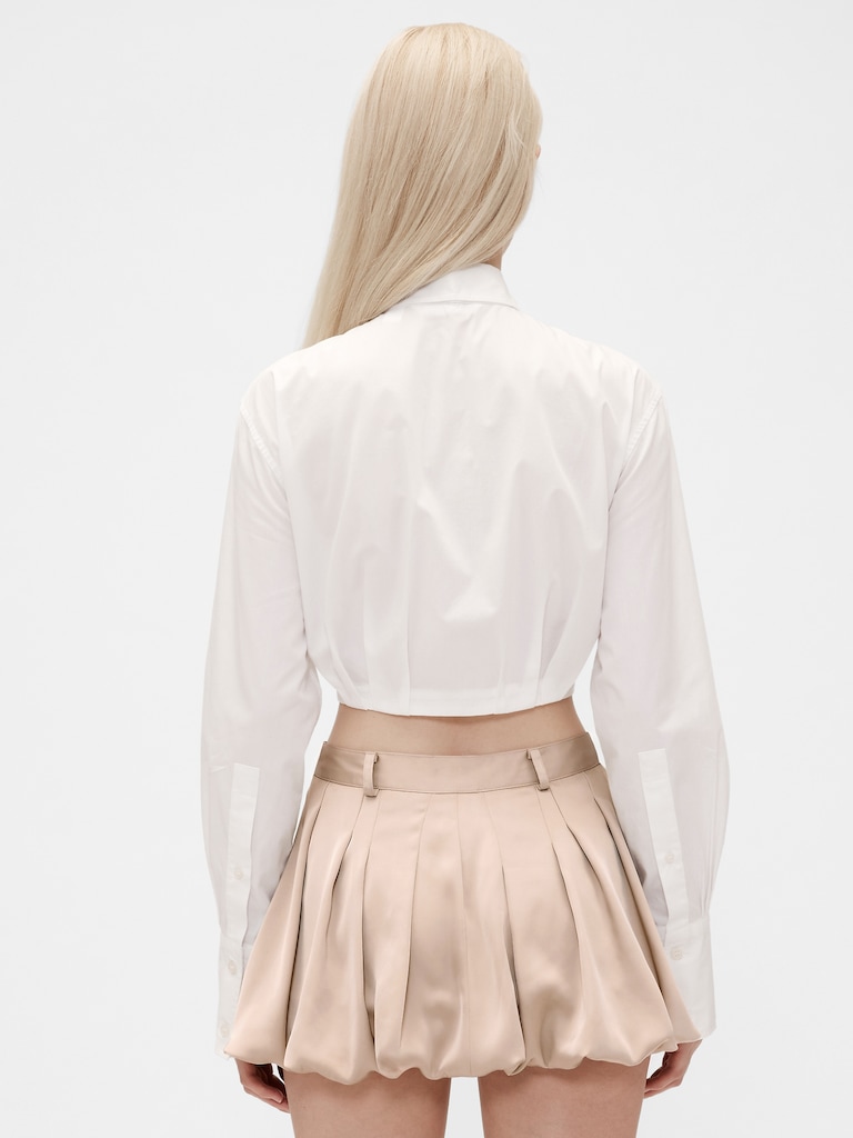 GapStudio Poplin Crop Shirt