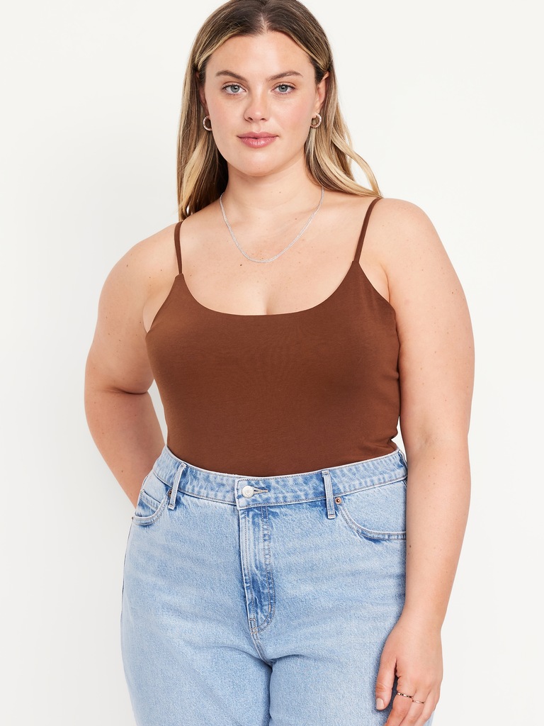 Fitted Double-Layer Cropped Cami Top