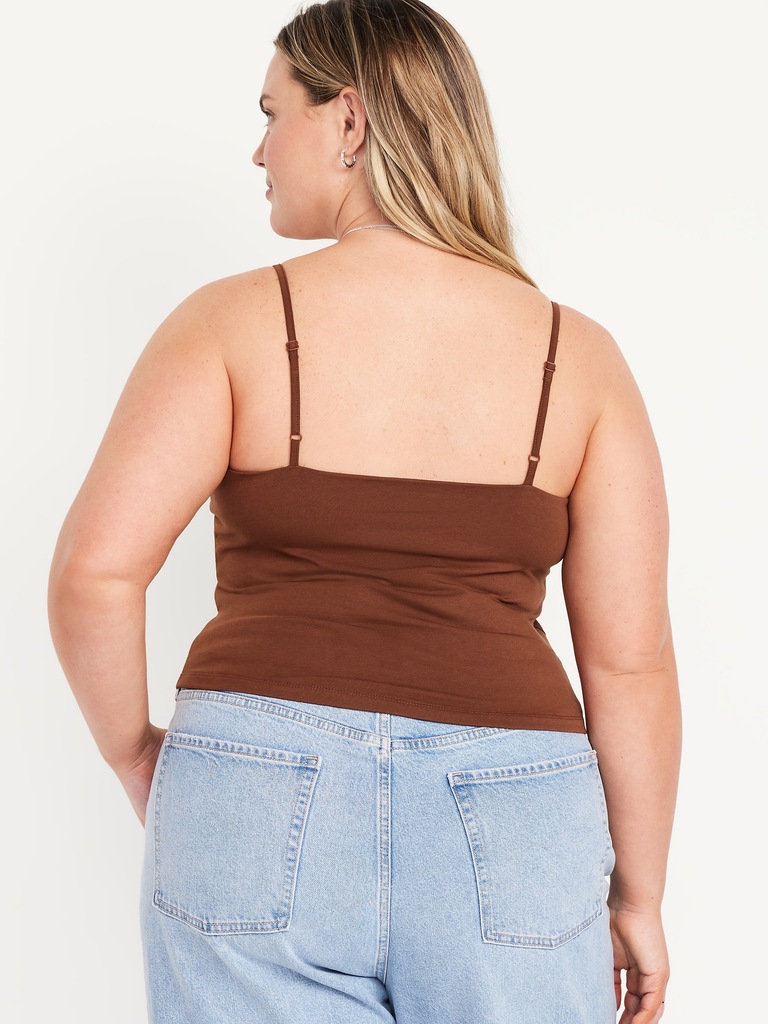 Fitted Double-Layer Cropped Cami Top