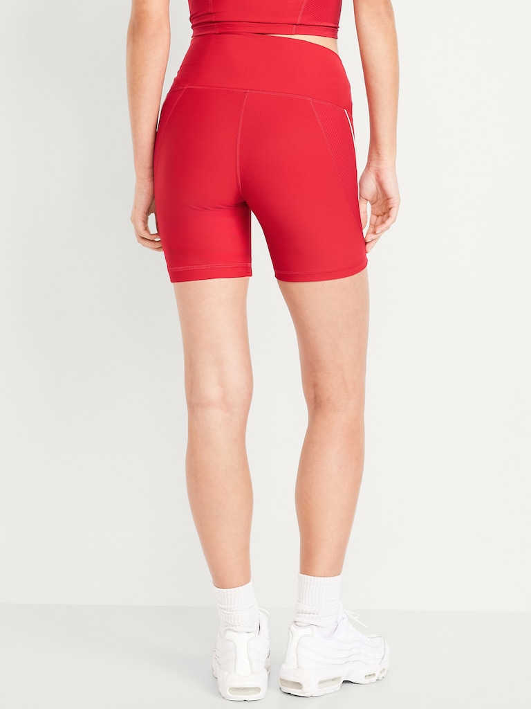 High-Waisted PowerSoft Biker Shorts -- 6-inch inseam