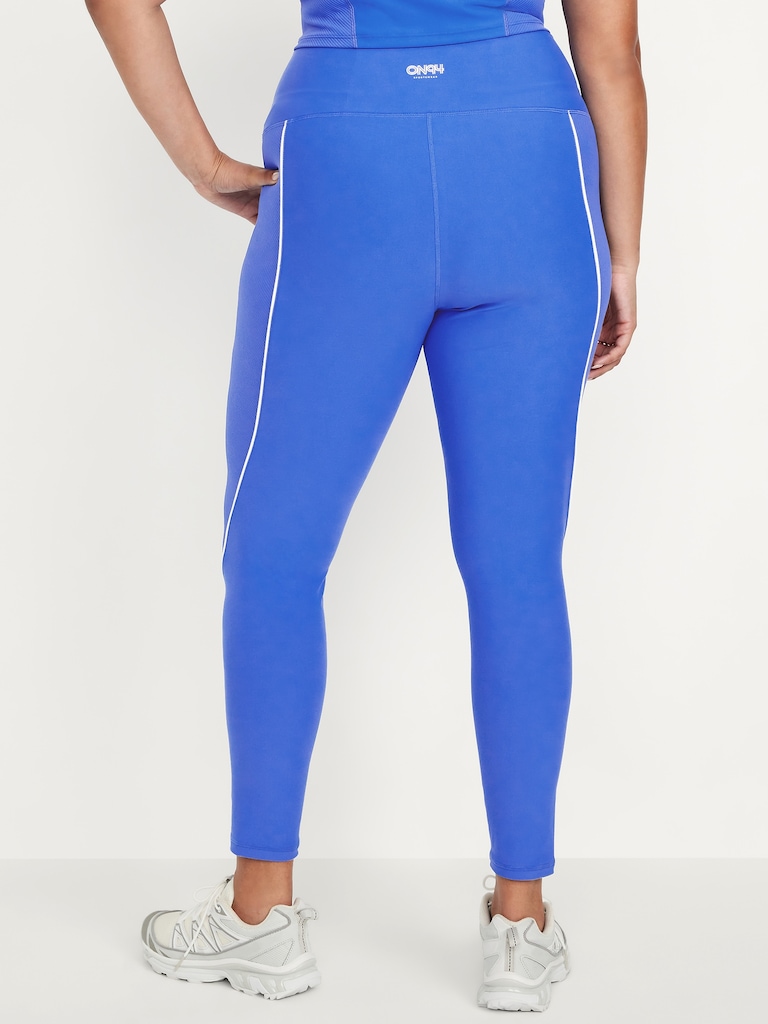 High-Waisted PowerSoft Rib Mix 7/8 Leggings
