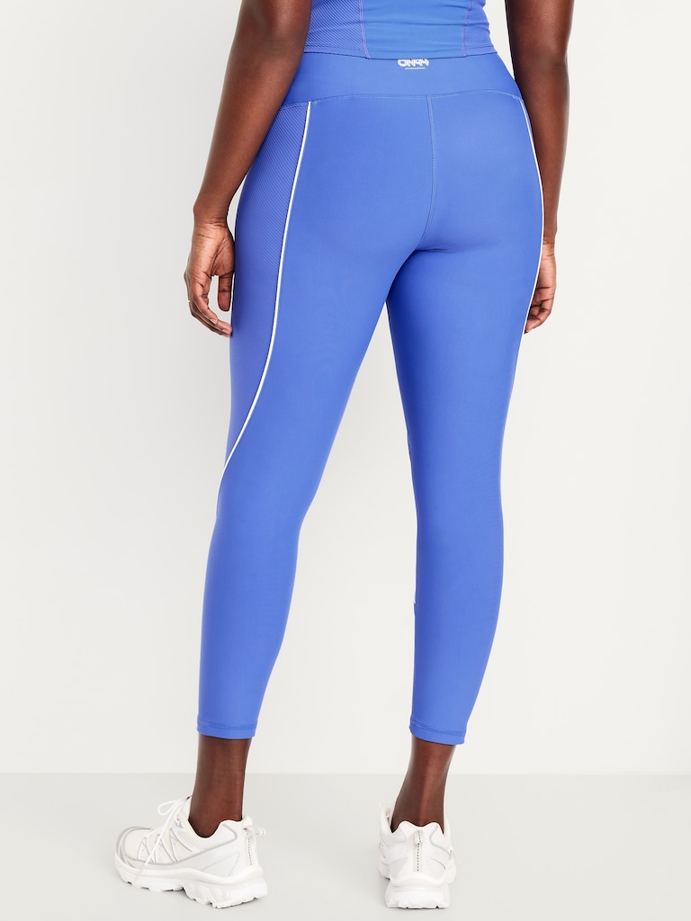 High-Waisted PowerSoft Rib Mix 7/8 Leggings