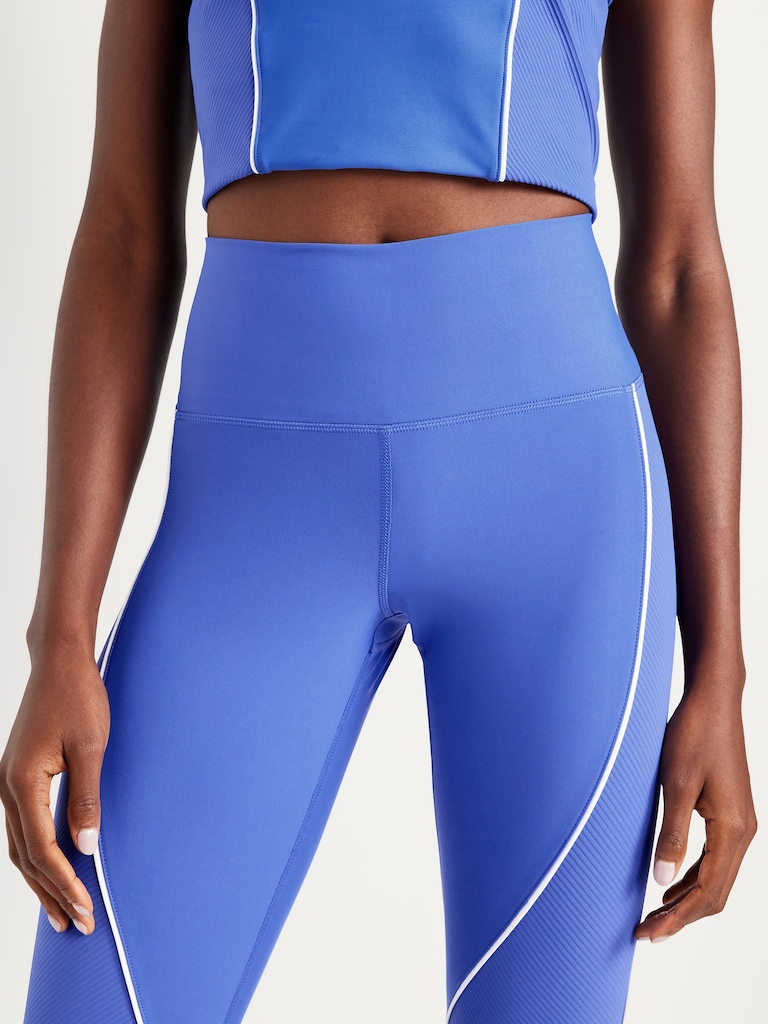 High-Waisted PowerSoft Rib Mix 7/8 Leggings