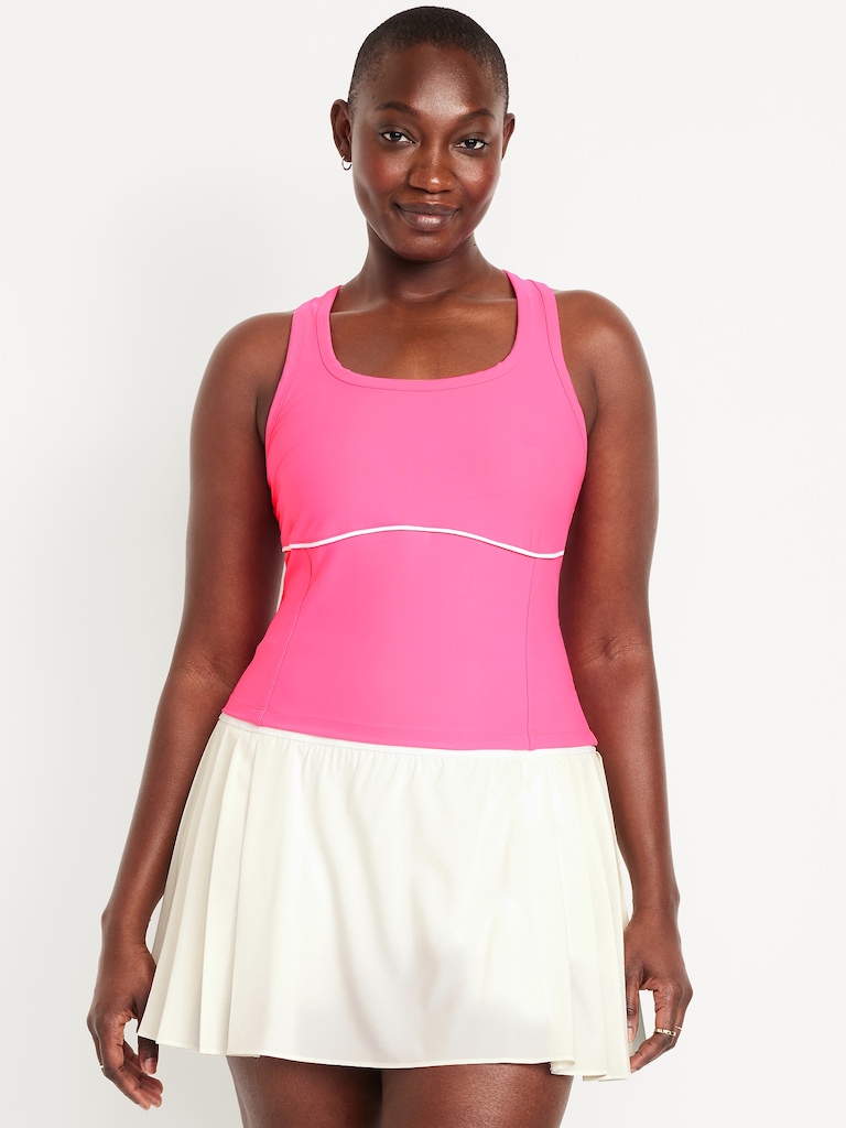 PowerSoft Racerback Cropped Shell Tank