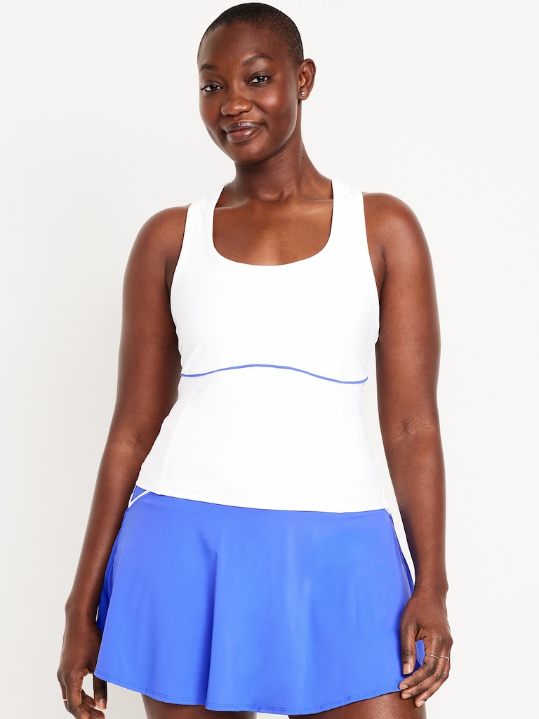 PowerSoft Racerback Cropped Shell Tank
