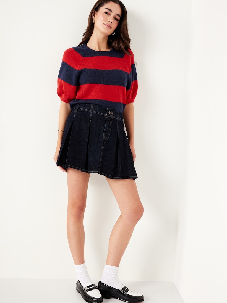 SoSoft Cropped Puff-Sleeve Sweater