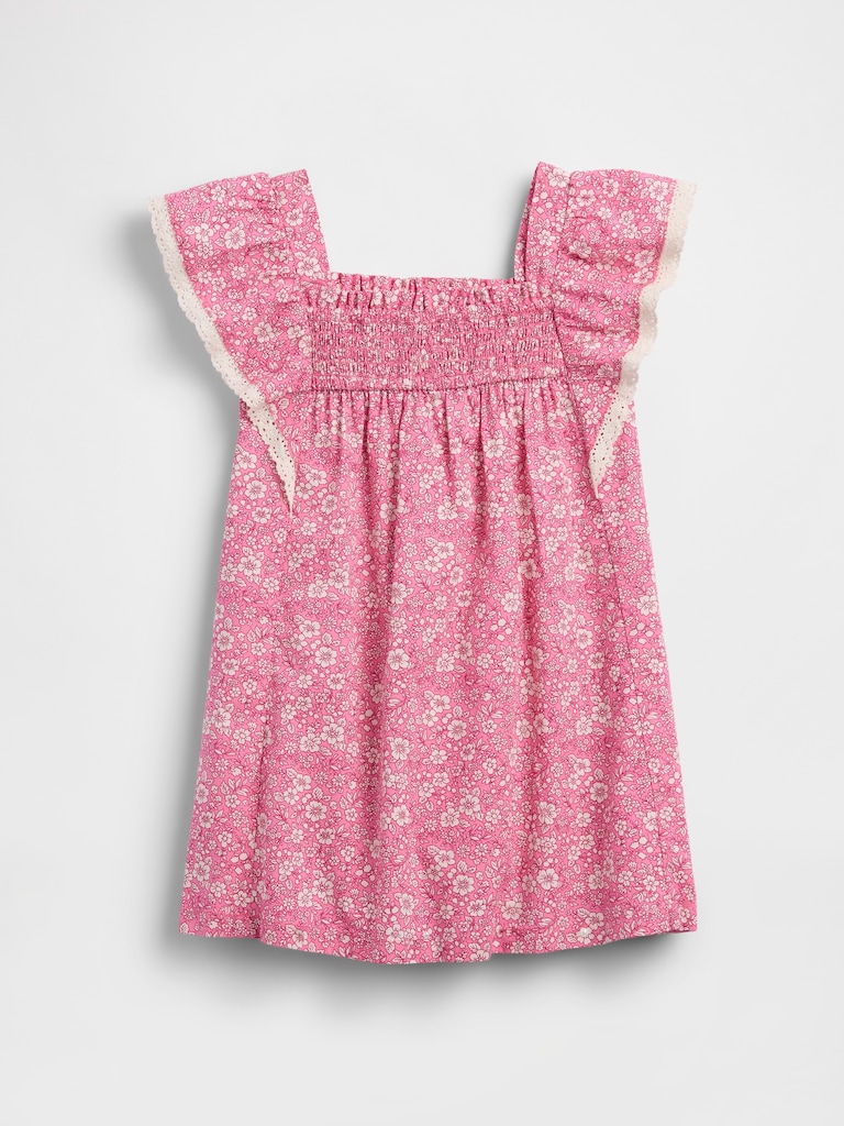 Baby & Toddler Poplin Flutter-Sleeve Dress