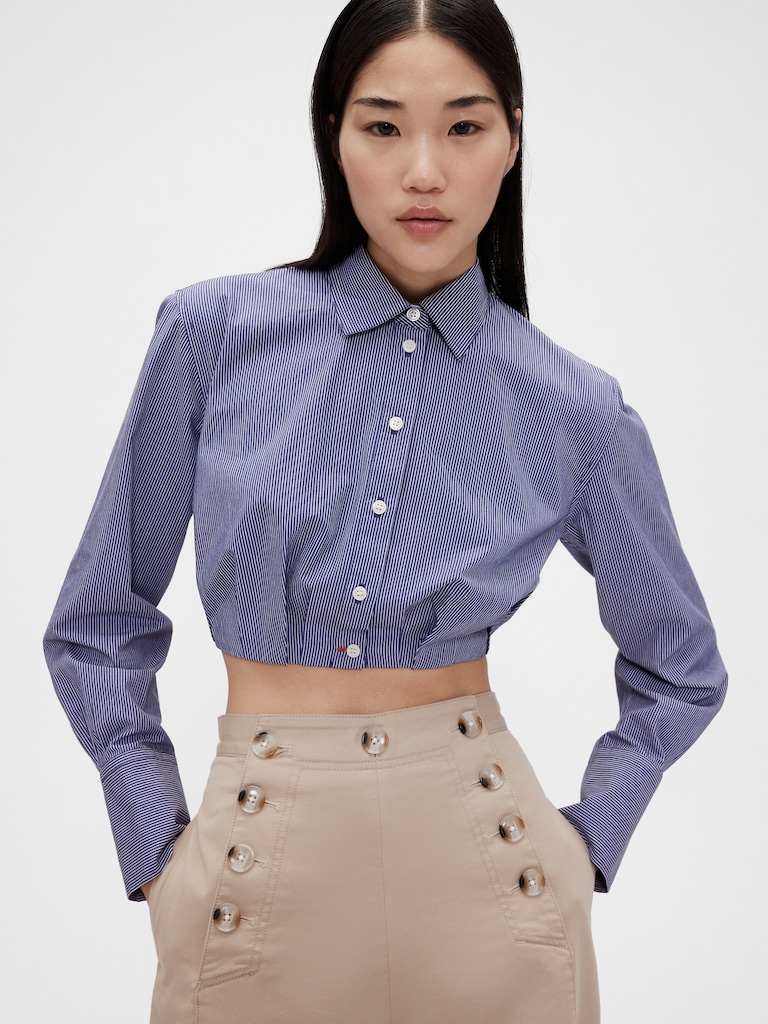 GapStudio Poplin Crop Shirt