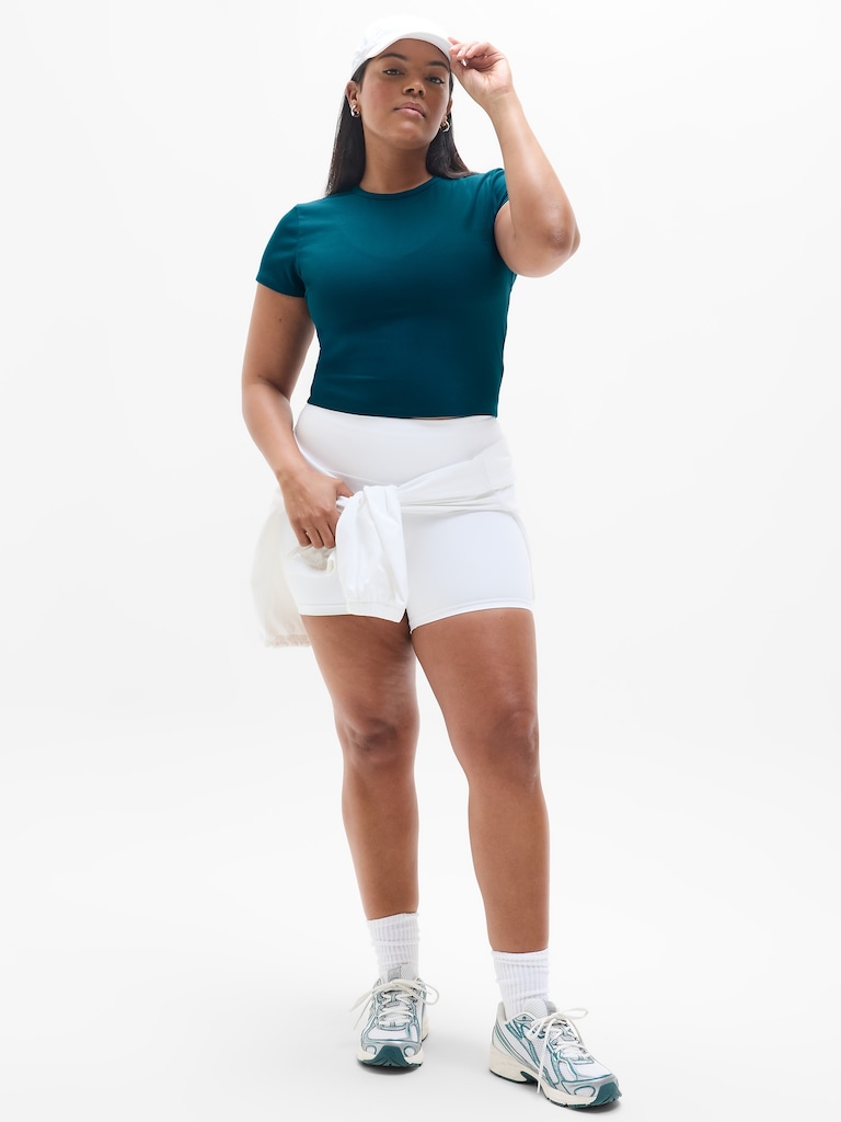 Signature Rib Crop Tee