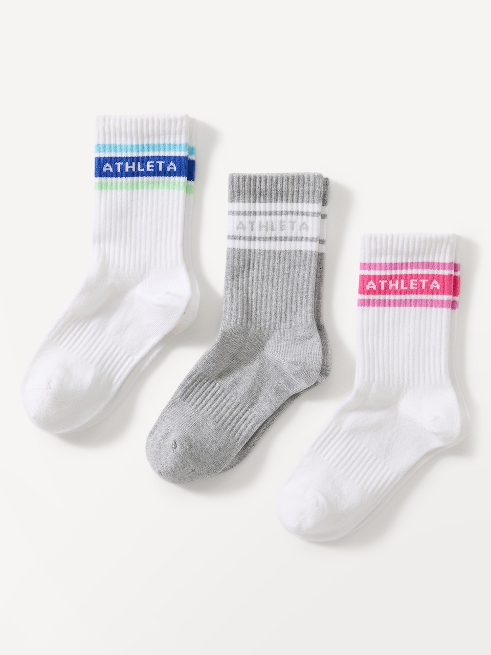 Athleta Girl Everyday Crew Sock 3-Pack