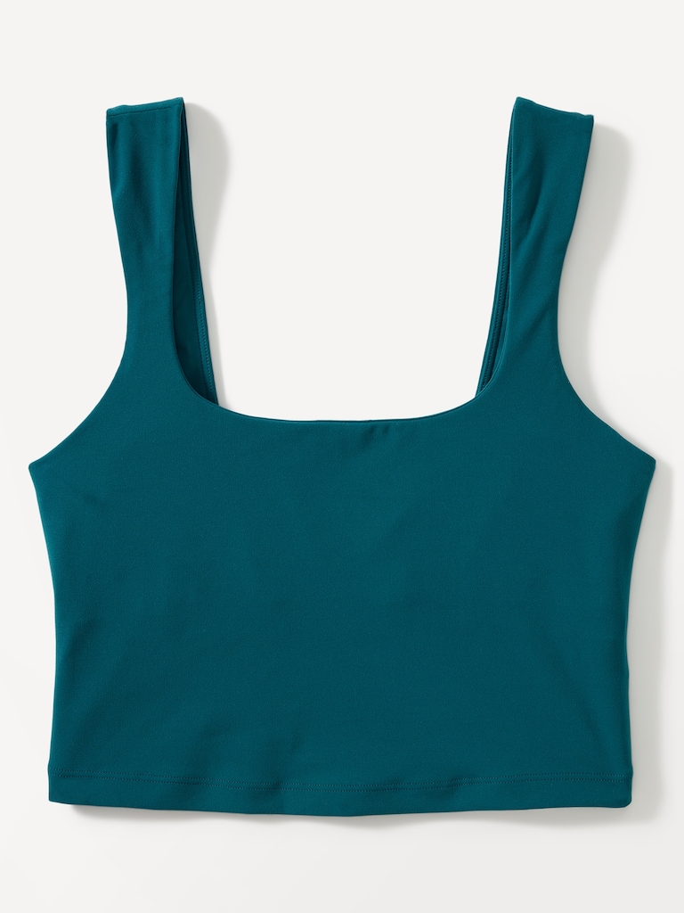 Transcend Square Neck Crop Sports Bra A-C