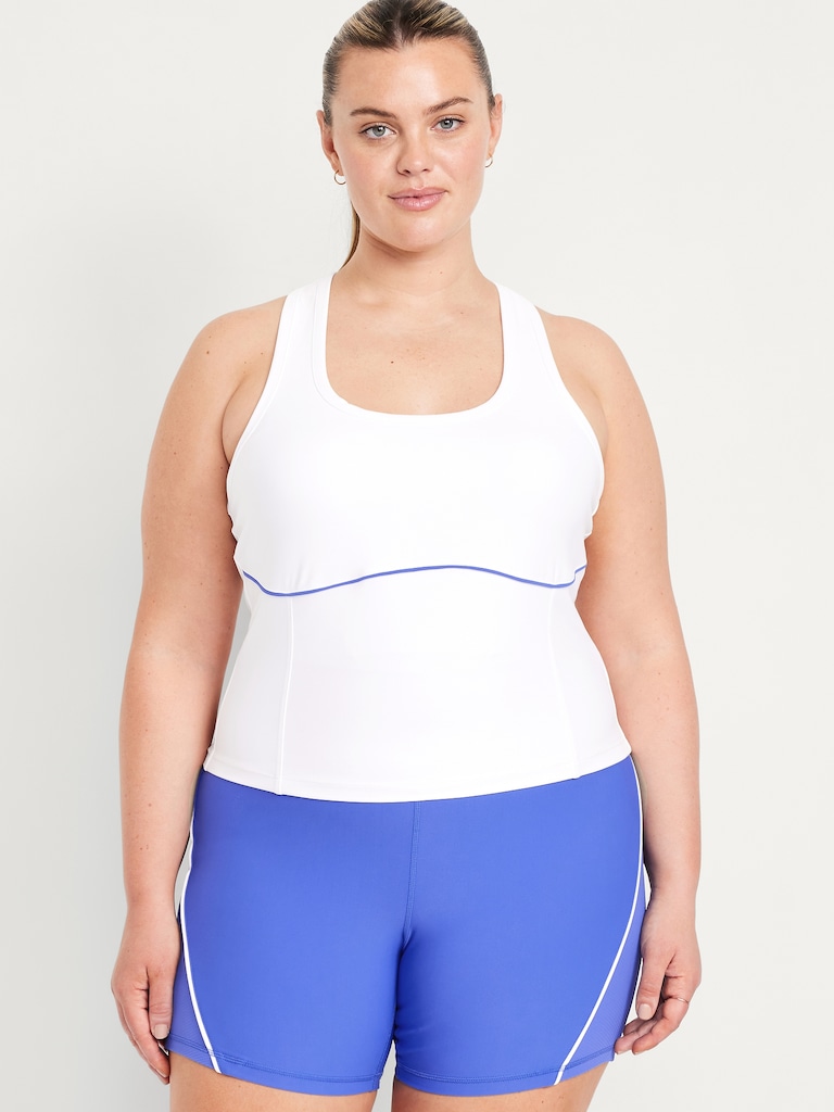 PowerSoft Racerback Cropped Shell Tank