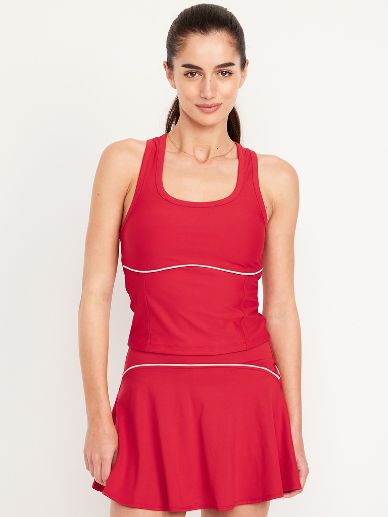 PowerSoft Racerback Cropped Shell Tank