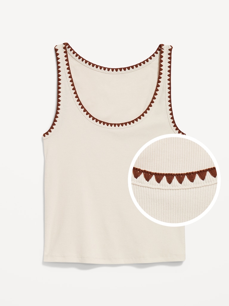 Embroidered Tank Top