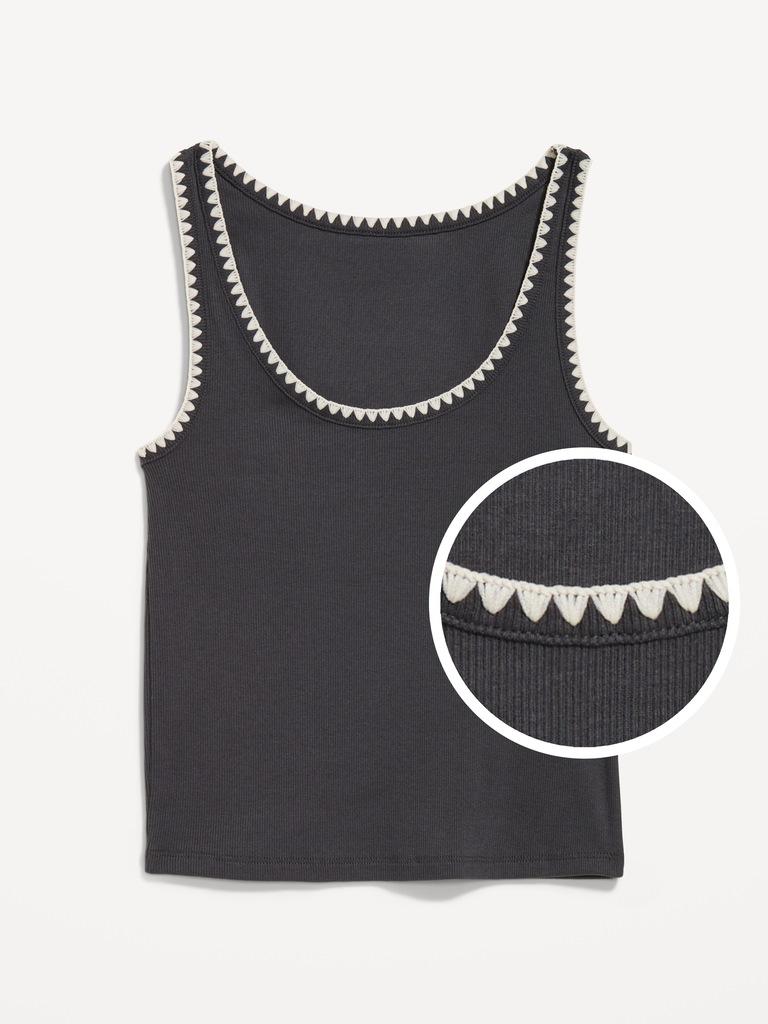 Embroidered Tank Top