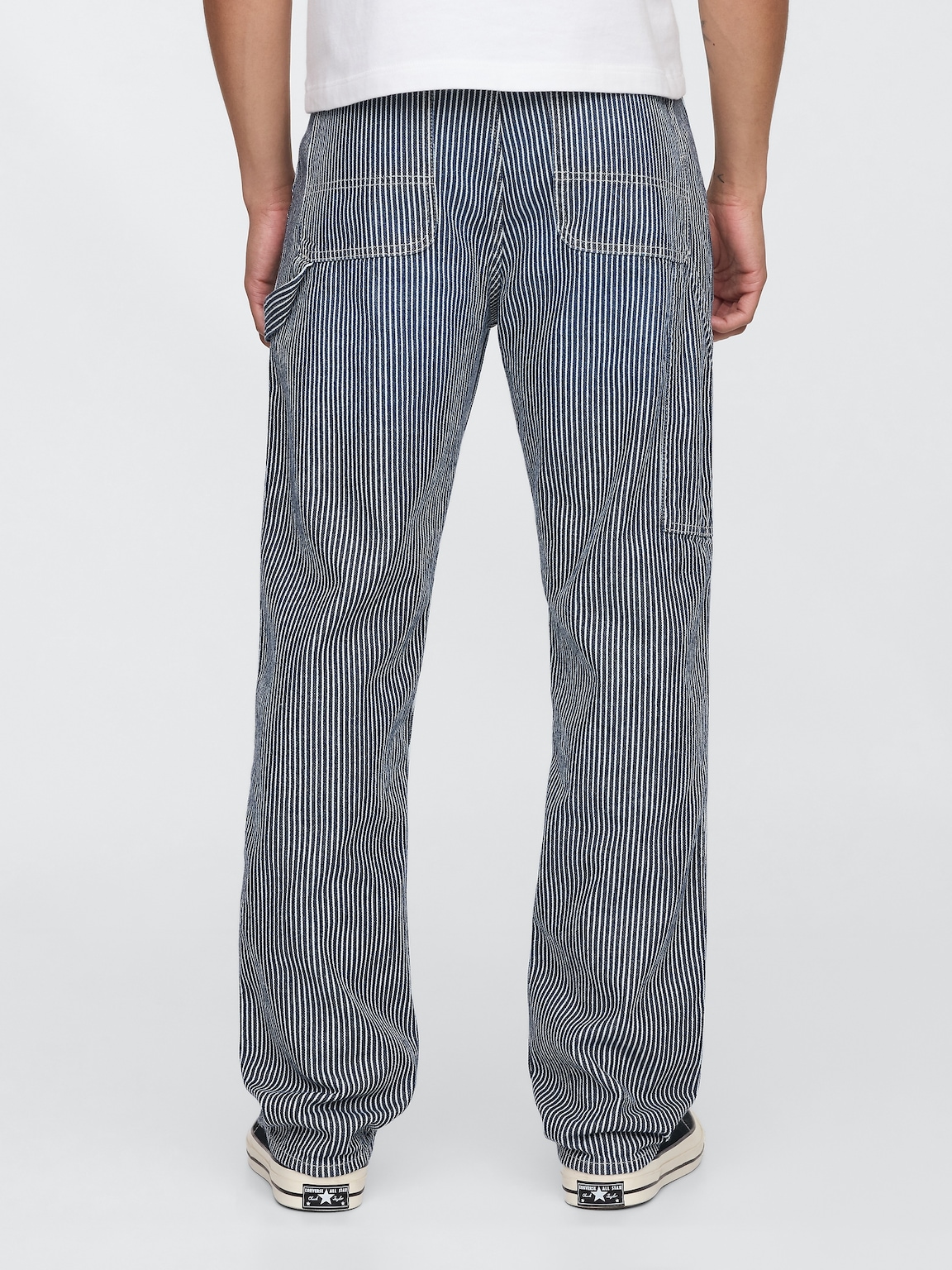 UltraSoft Denim Stripe Straight Carpenter Jeans