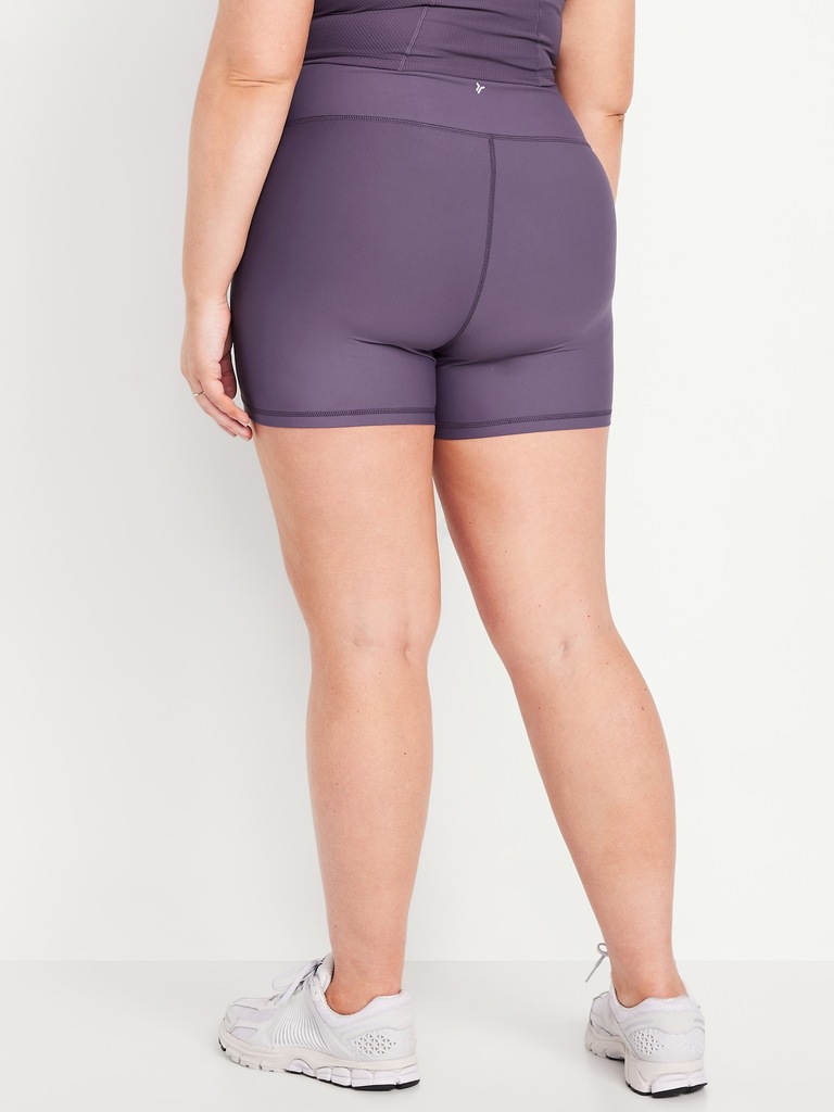High-Waisted PowerSoft Biker Shorts -- 4-inch inseam