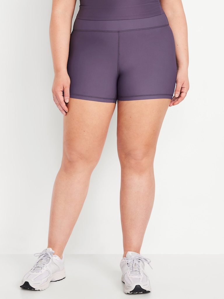 High-Waisted PowerSoft Biker Shorts -- 4-inch inseam
