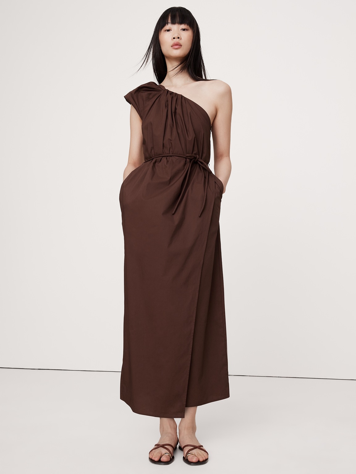 V-Neck Hardware One-Piece Swimsuit