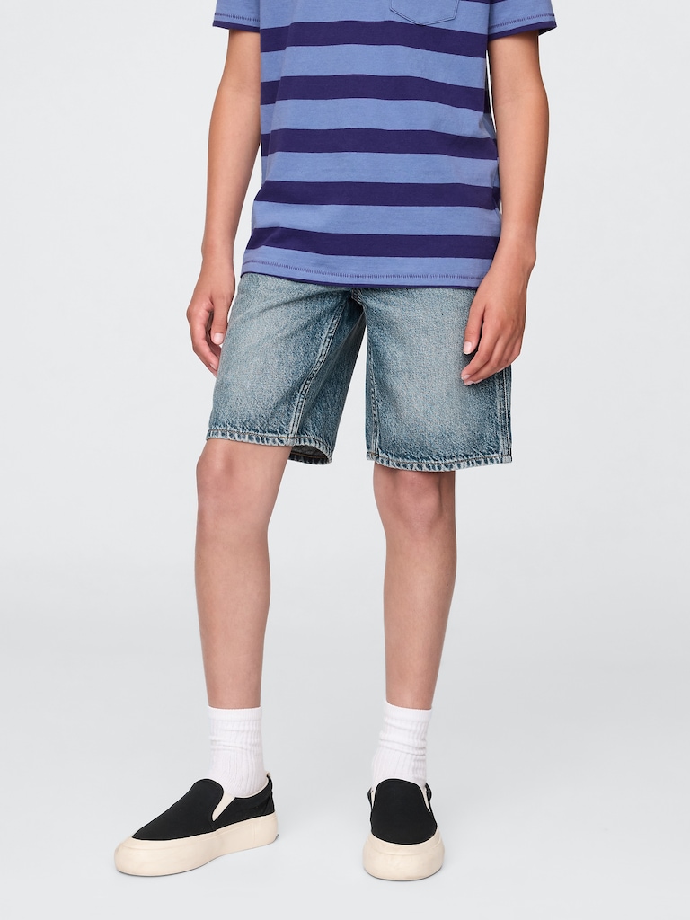 Kids UltraSoft '90s Loose Denim Carpenter Shorts