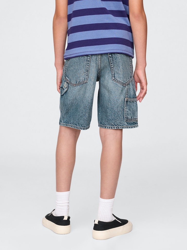 Kids UltraSoft '90s Loose Denim Carpenter Shorts