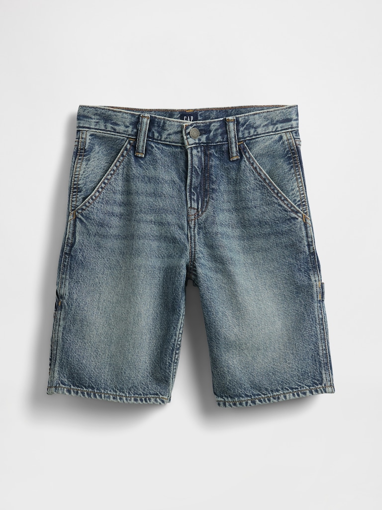 Kids UltraSoft '90s Loose Denim Carpenter Shorts