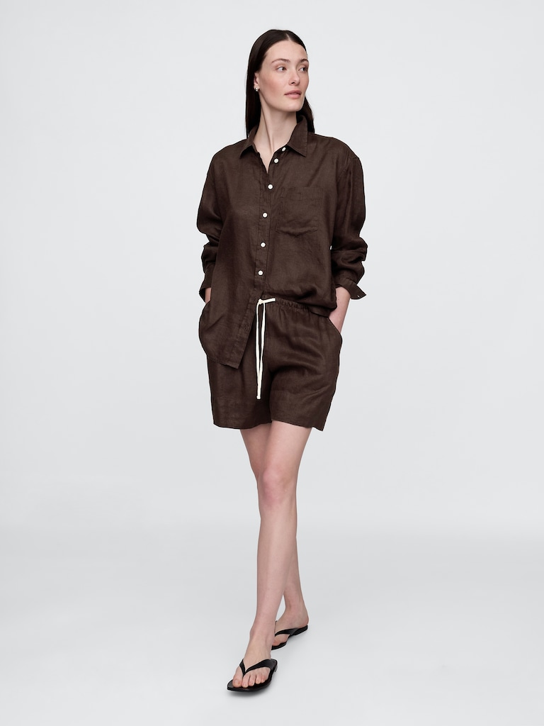 100% Linen Easy Shorts