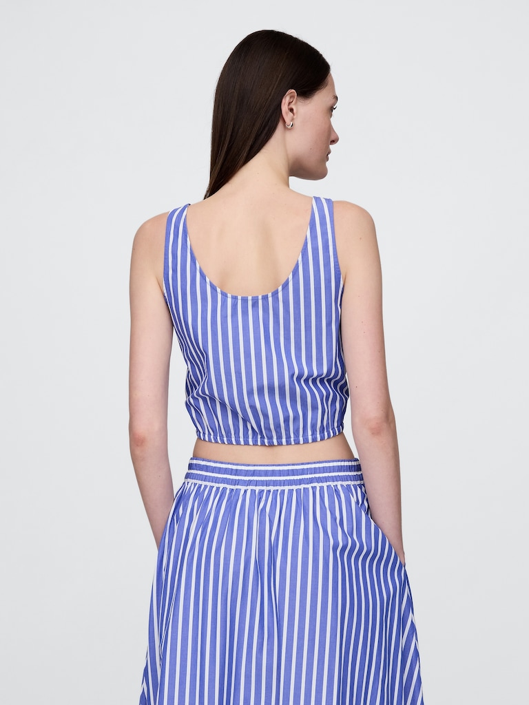 Cinched-Hem Crop Top
