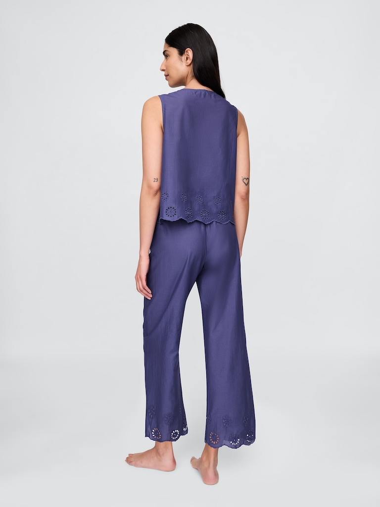 Eyelet Hem PJ Pants