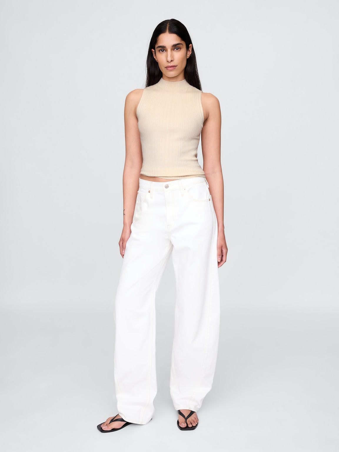 Rib Mockneck Tank Top