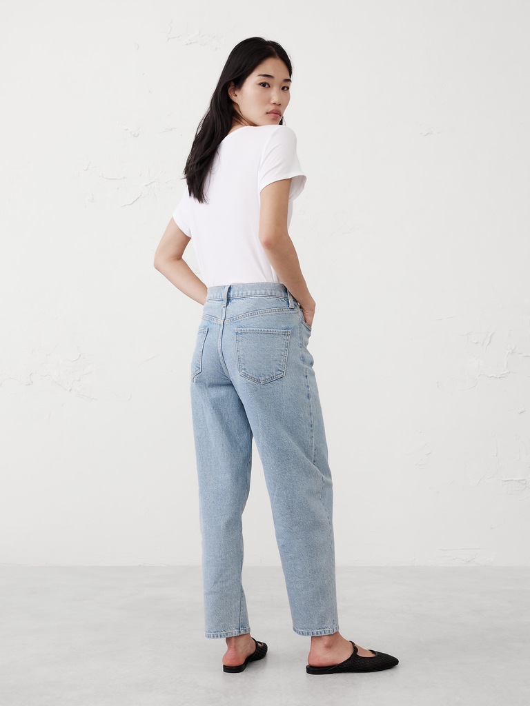 Slim Barrel High-Rise Jean